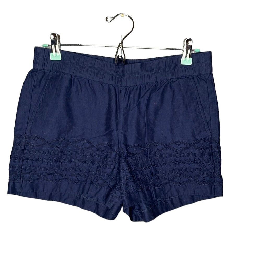 J CREW Pull On Shorts Cotton navy blue size XS